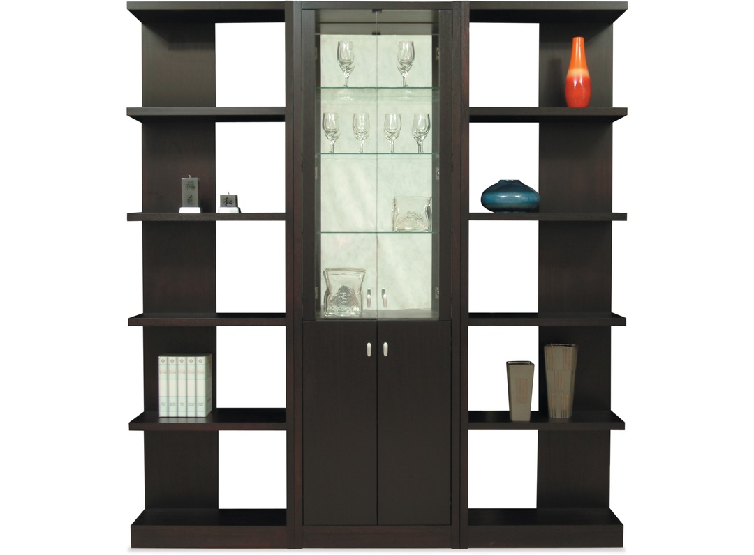 Modena Slim China Cabinet & 2100 Modular Bookcases